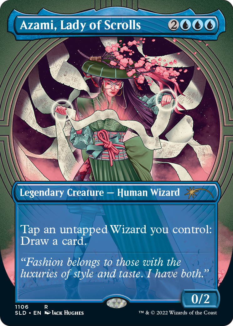 Azami, Lady of Scrolls (Borderless) [Secret Lair Drop Series] Foil