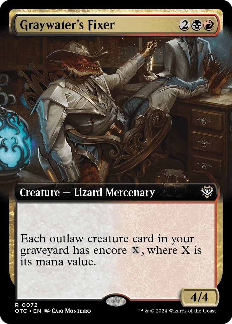 Graywater's Fixer (Extended Art) [Outlaws of Thunder Junction Commander] Foil