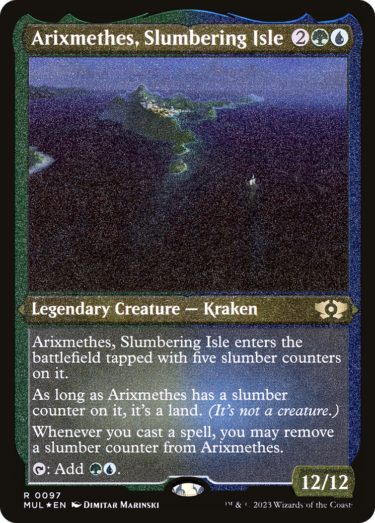 Arixmethes, Slumbering Isle (MUL-097) - Multiverse Legends Etched Foil