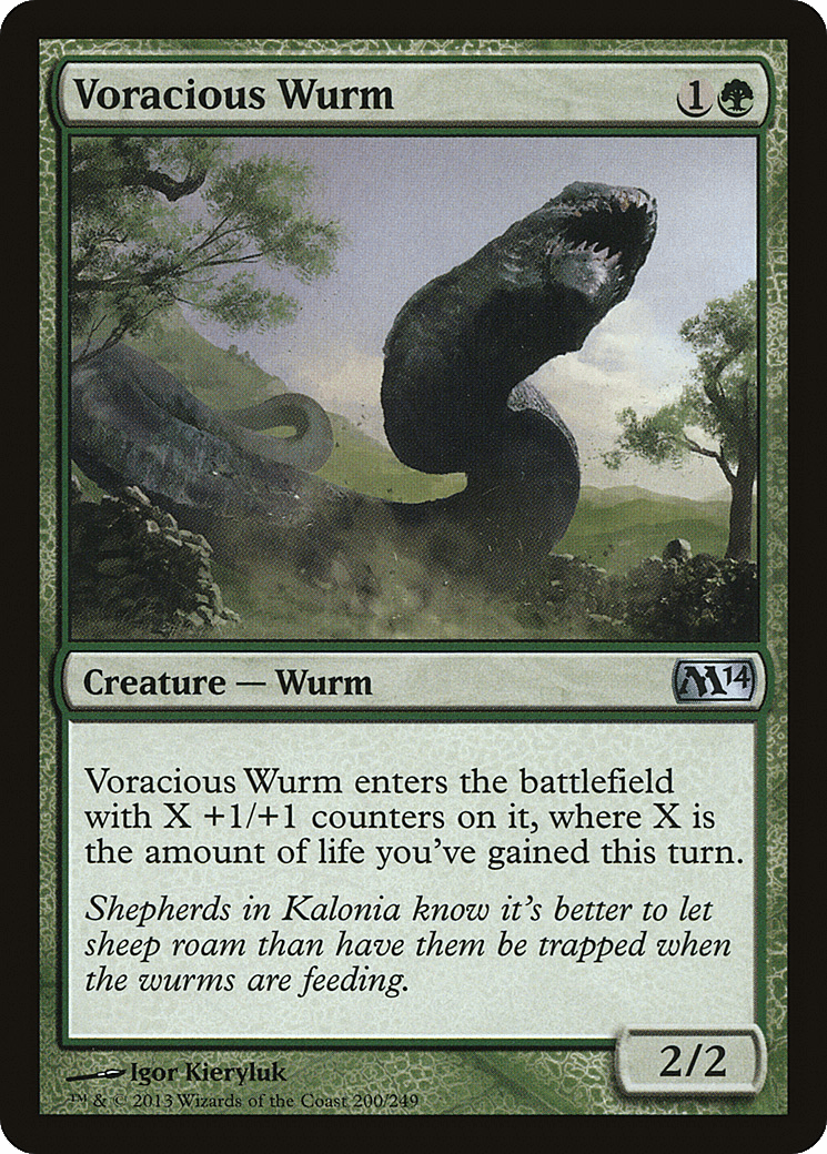 Voracious Wurm [Magic 2014] Foil