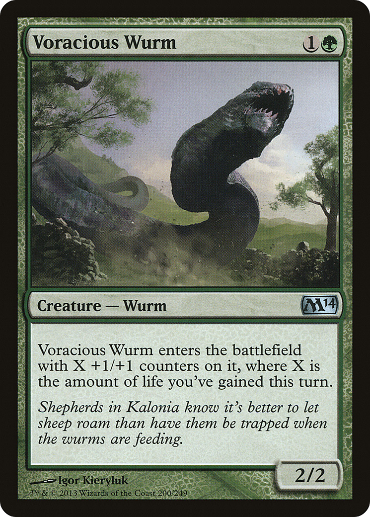 Voracious Wurm [Magic 2014] Foil