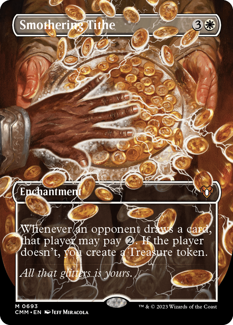 Smothering Tithe (Borderless Alternate Art) [Commander Masters] Foil