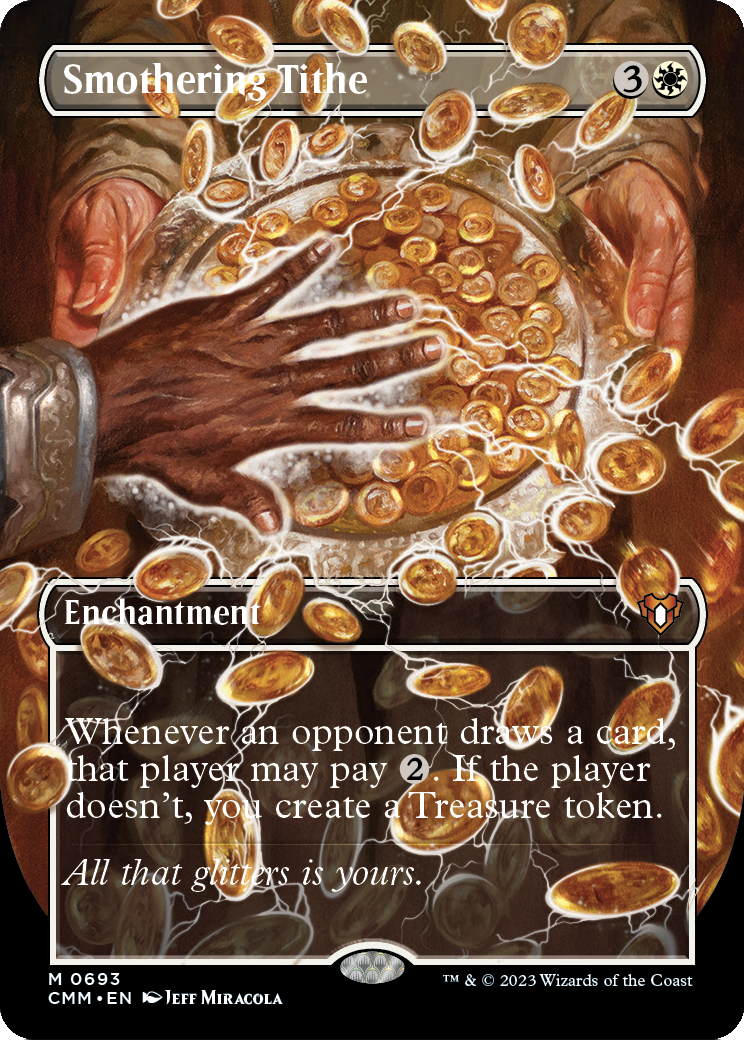 Smothering Tithe (Borderless Alternate Art) [Commander Masters] Foil