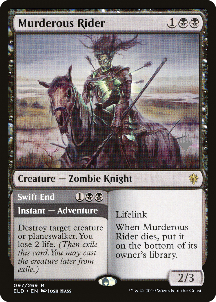 Murderous Rider // Swift End (Promo Pack) [Throne of Eldraine Promos] Foil