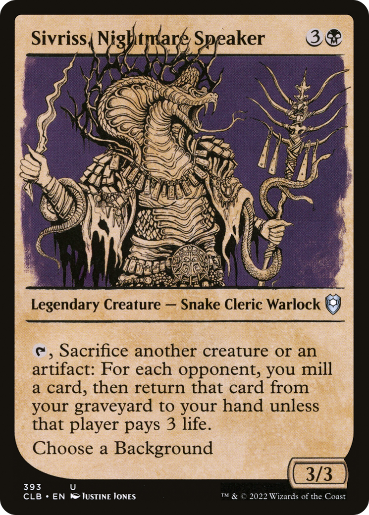Sivriss, Nightmare Speaker (Showcase) [Commander Legends: Battle for Baldur's Gate] Foil
