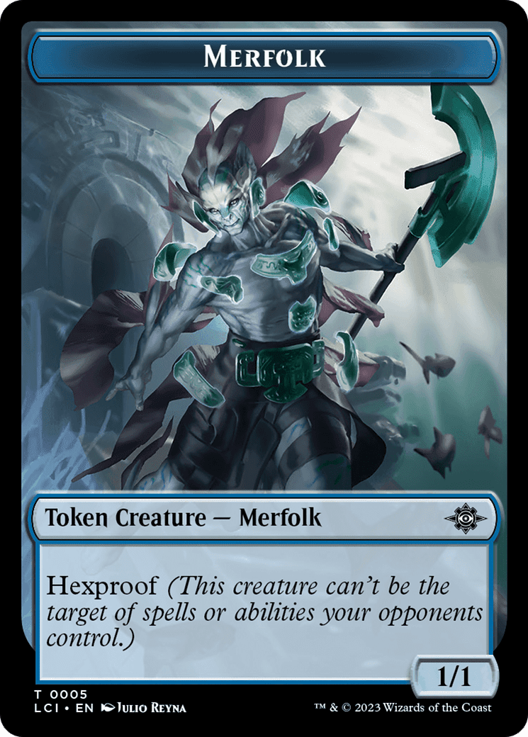 Copy // Merfolk (0005) Double-Sided Token [The Lost Caverns of Ixalan Commander Tokens] Foil
