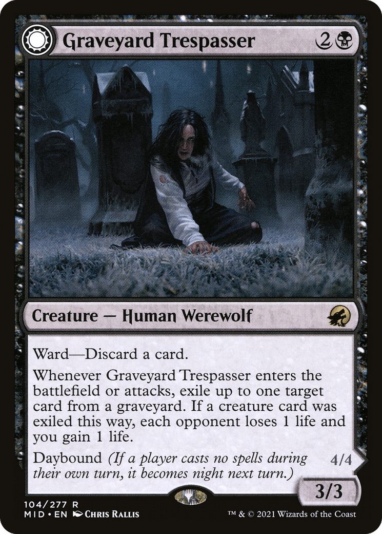 Graveyard Trespasser // Graveyard Glutton [Innistrad: Midnight Hunt] Foil