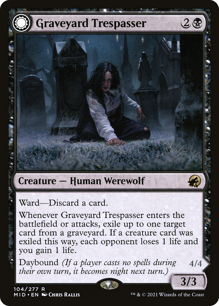 Graveyard Trespasser // Graveyard Glutton [Innistrad: Midnight Hunt] Foil