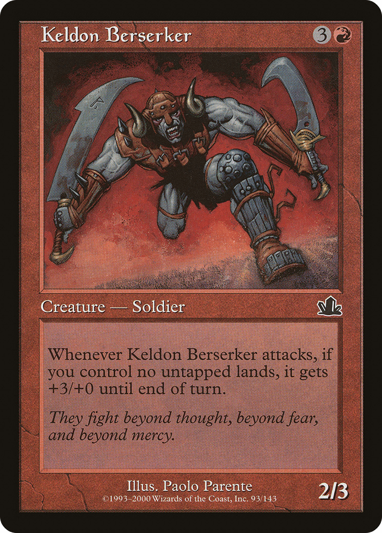 Keldon Berserker [Prophecy] Foil