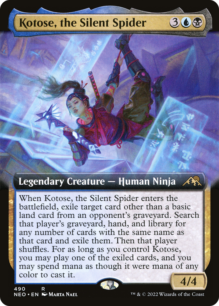 Kotose, the Silent Spider (Extended Art) [Kamigawa: Neon Dynasty] Foil
