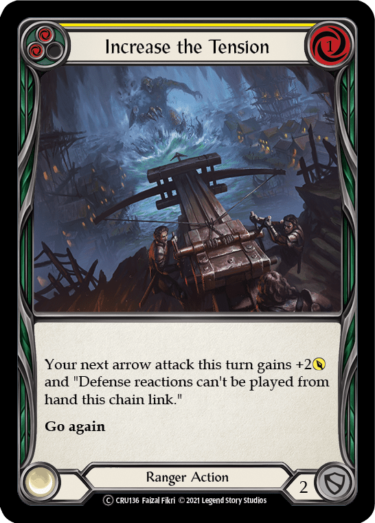 Increase the Tension (Yellow) [U-CRU136] (Crucible of War Unlimited)  Unlimited Rainbow Foil