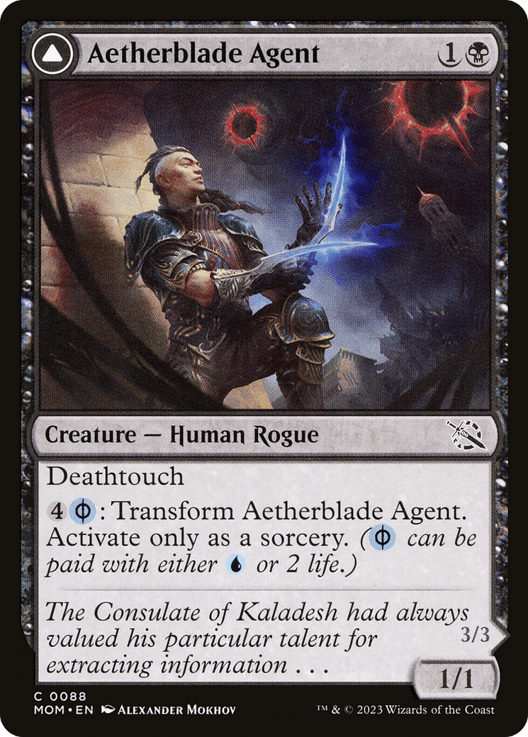 Aetherblade Agent // Gitaxian Mindstinger [March of the Machine] Foil