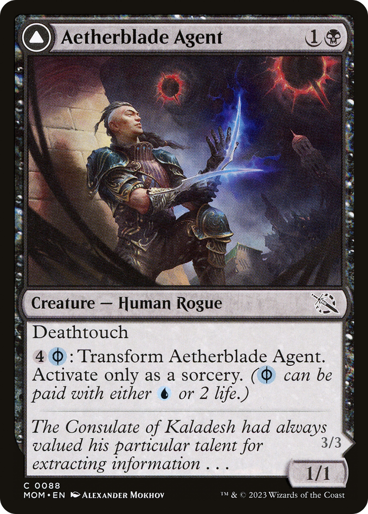 Aetherblade Agent // Gitaxian Mindstinger [March of the Machine] Foil