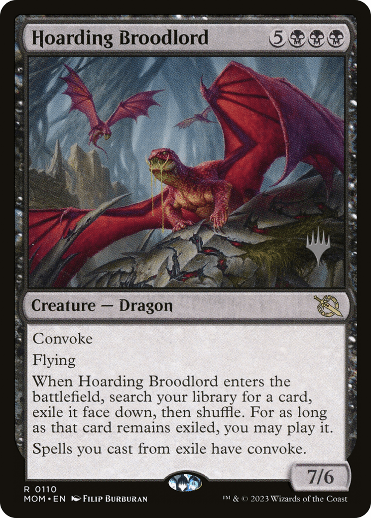 Hoarding Broodlord (Promo Pack) [March of the Machine Promos] Foil