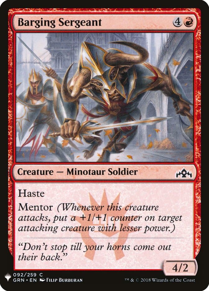 Barging Sergeant |  (GRN-92) [The List]