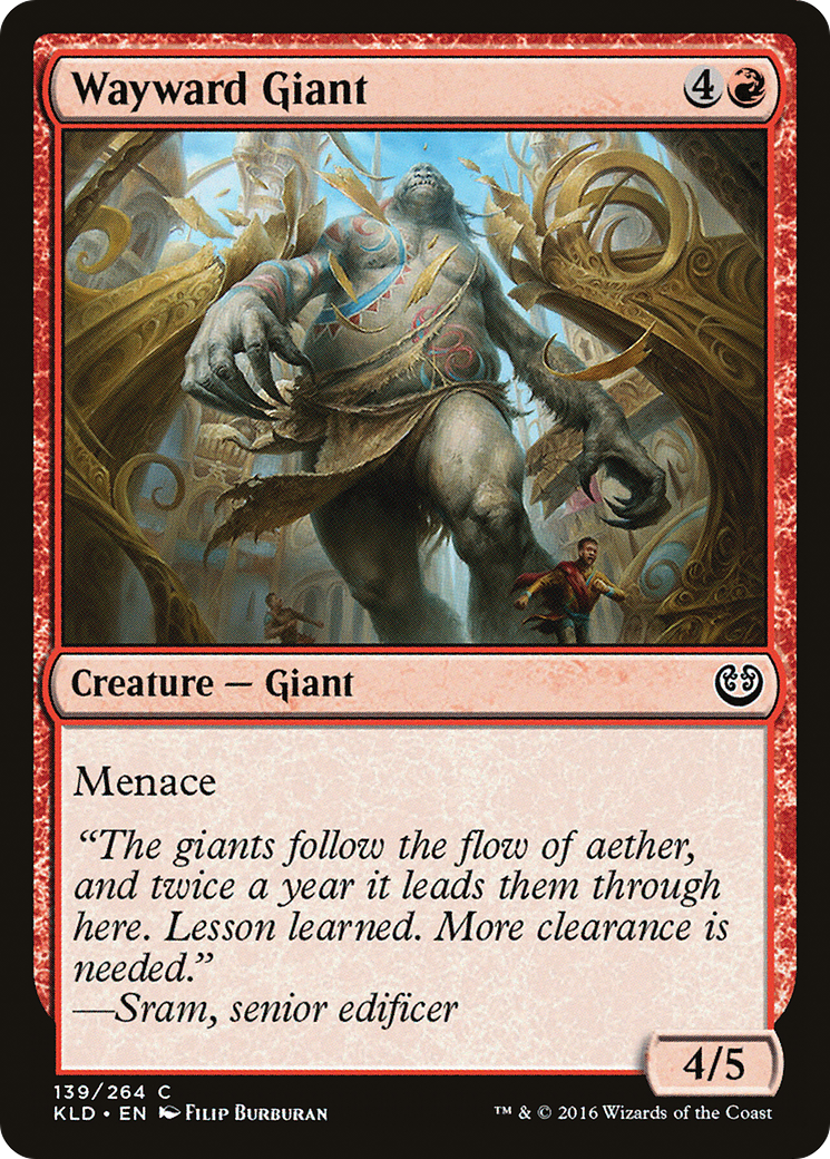 Wayward Giant [Kaladesh] Foil