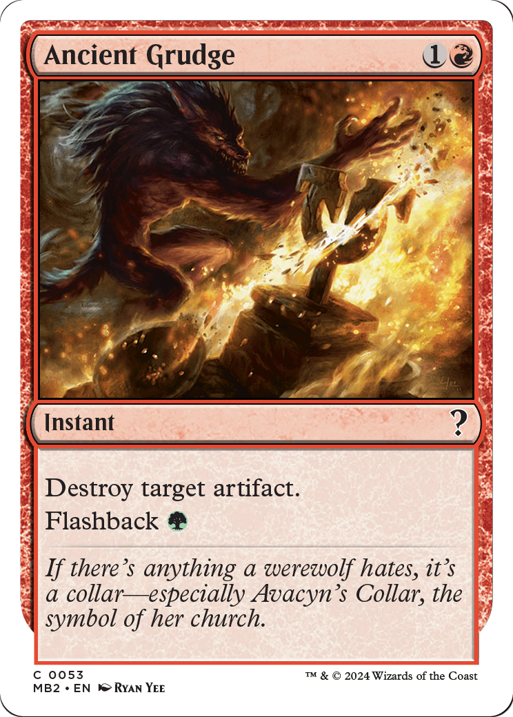 Ancient Grudge (White Border) [Mystery Booster 2]
