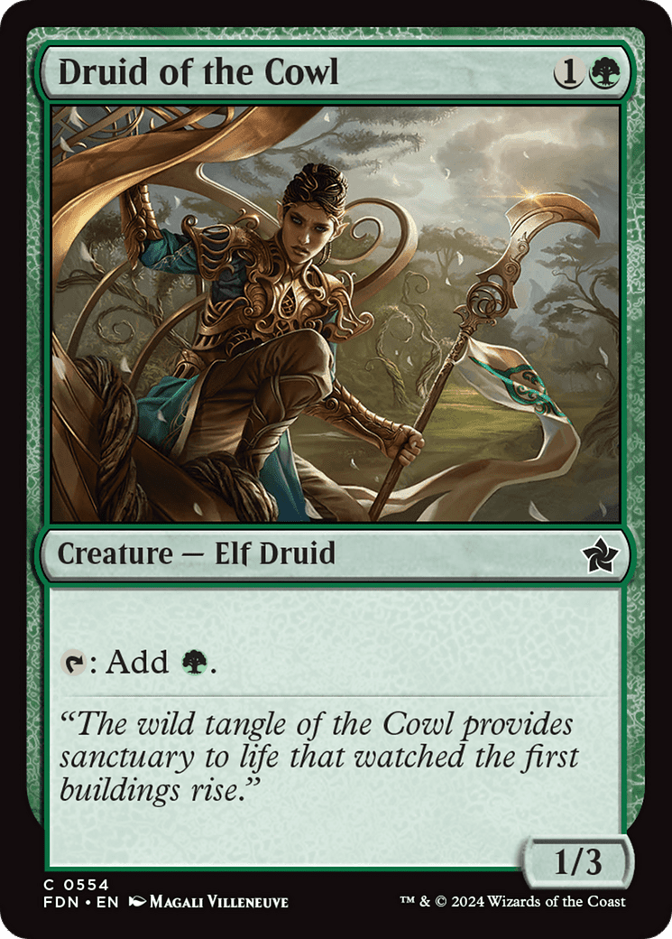 Druid of the Cowl (554) [Foundations]  Foil