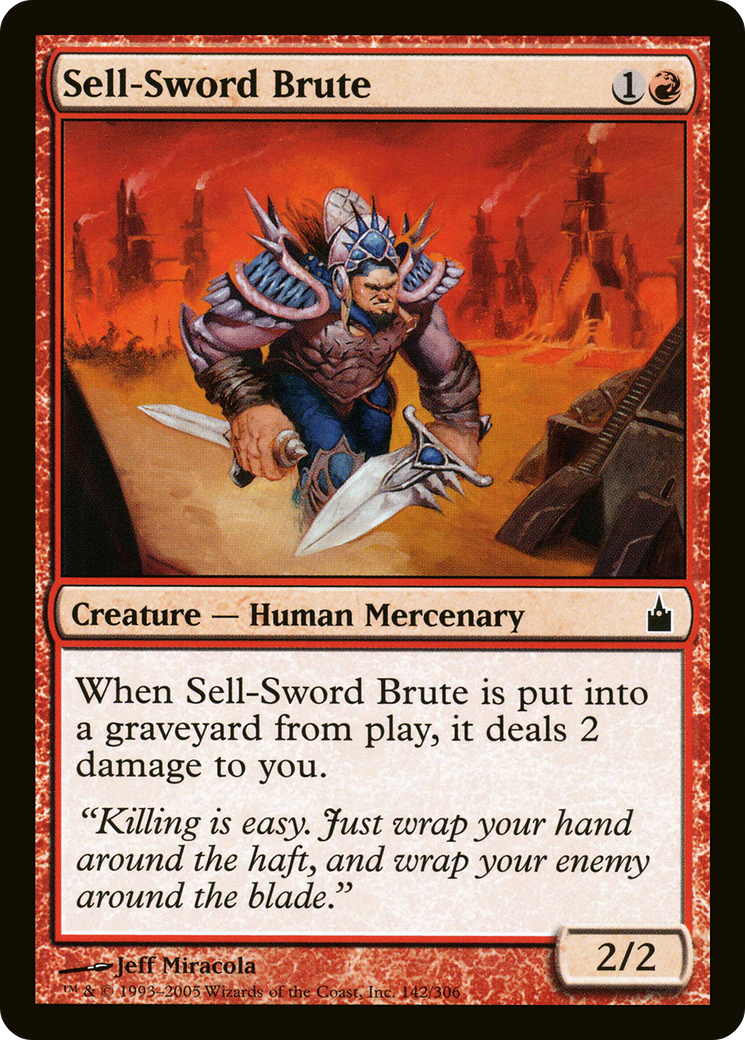 Sell-Sword Brute [Ravnica: City of Guilds] Foil