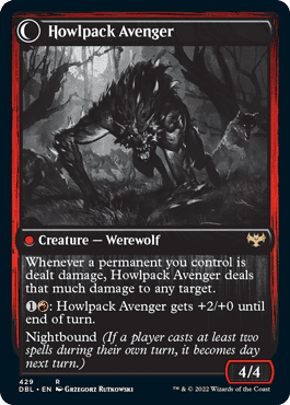 Ill-Tempered Loner // Howlpack Avenger [Innistrad: Double Feature] Foil