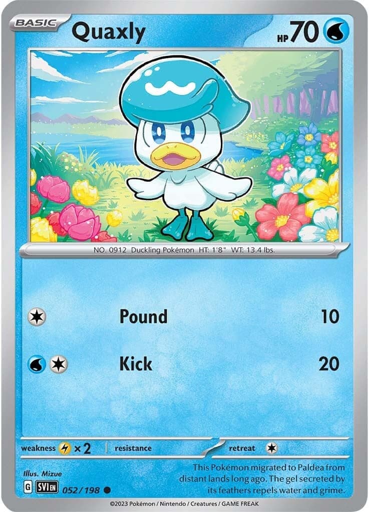 Quaxly 052- SV01 Scarlet & Violet Base Set Reverse Holofoil