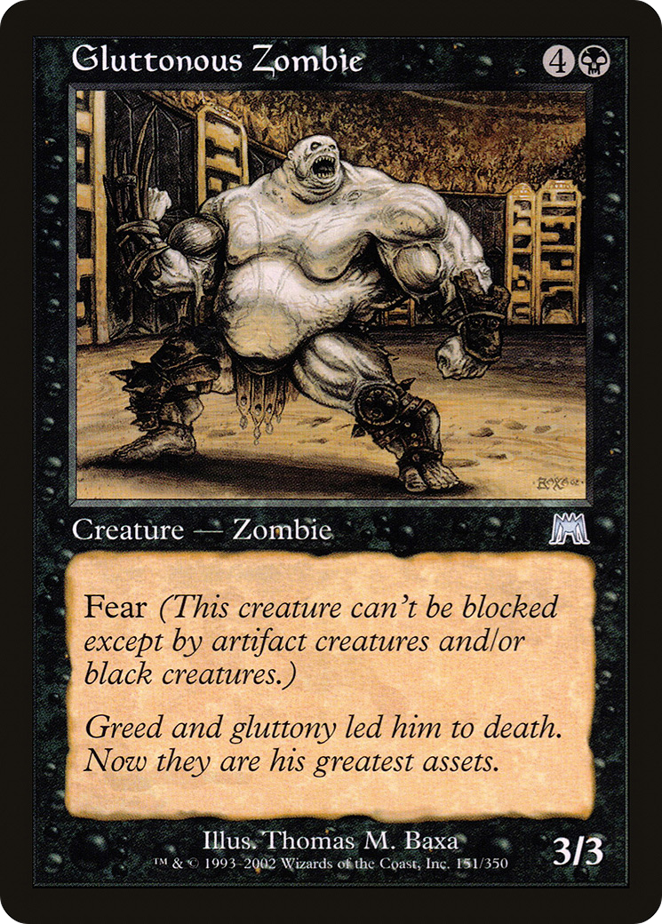 Gluttonous Zombie [Onslaught] Foil