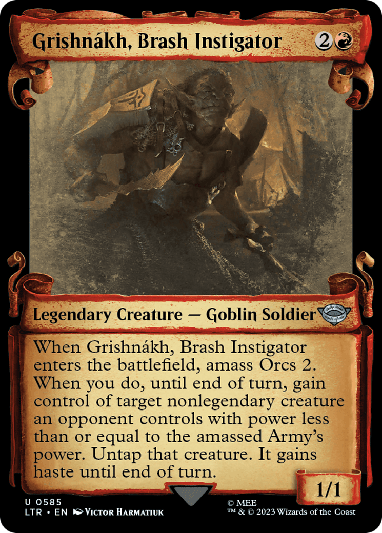 Grishnakh, Brash Instigator [The Lord of the Rings: Tales of Middle-Earth Showcase Scrolls] Foil