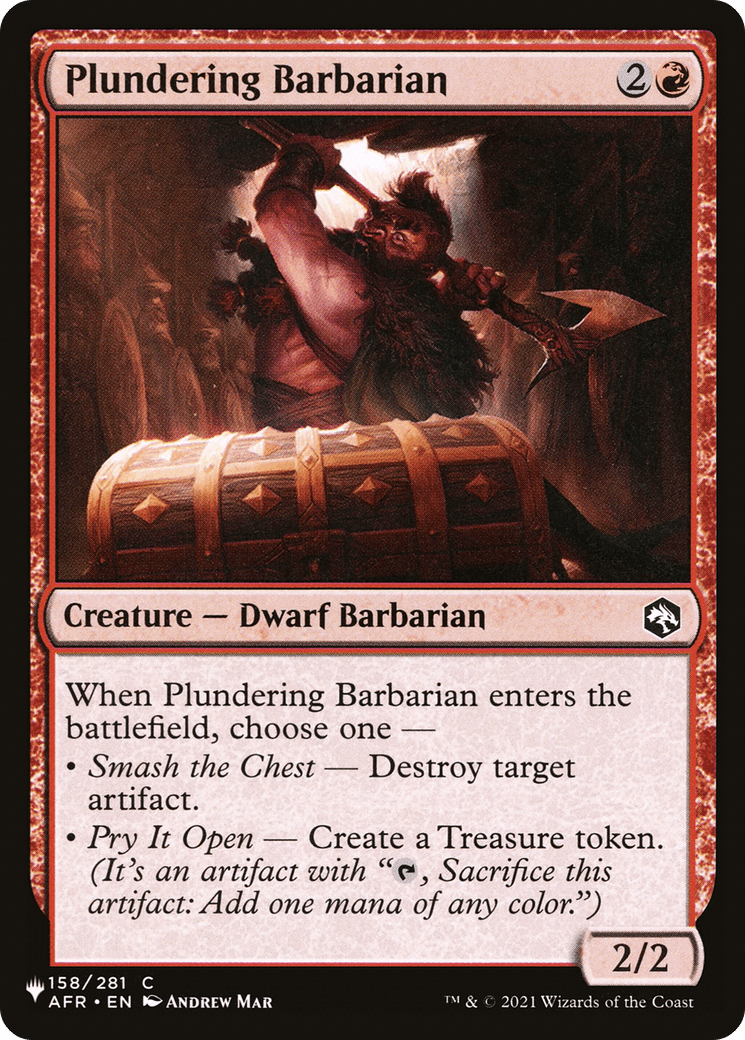 Plundering Barbarian |  (AFR-158) [The List]