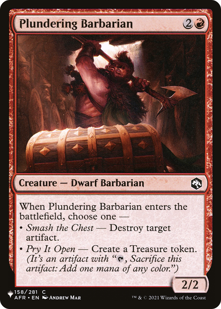 Plundering Barbarian |  (AFR-158) [The List]