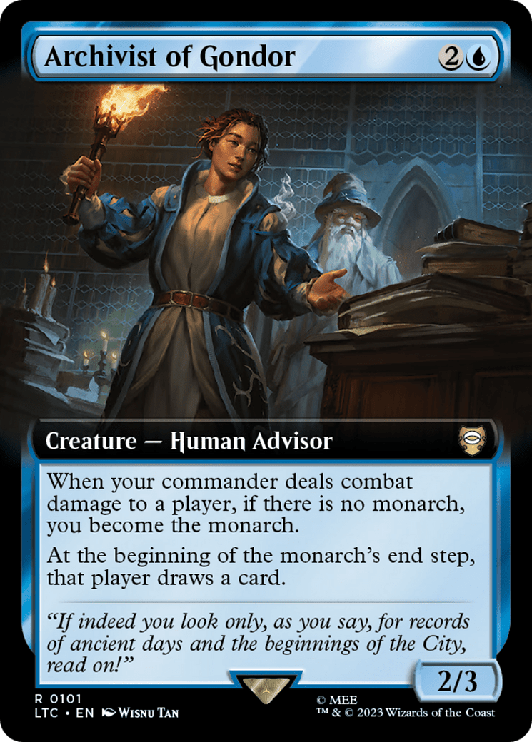 Archivist of Gondor (101) [Tales of Middle-earth Commander] : (Extended Art) Foil