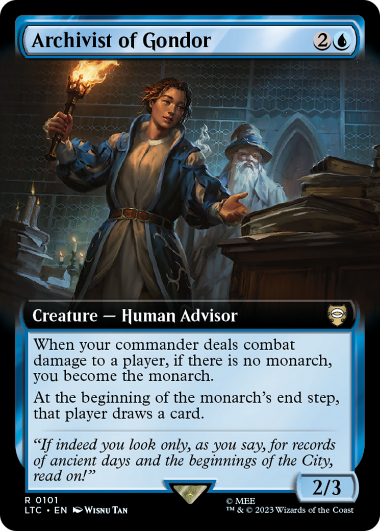 Archivist of Gondor (101) [Tales of Middle-earth Commander] : (Extended Art) Foil