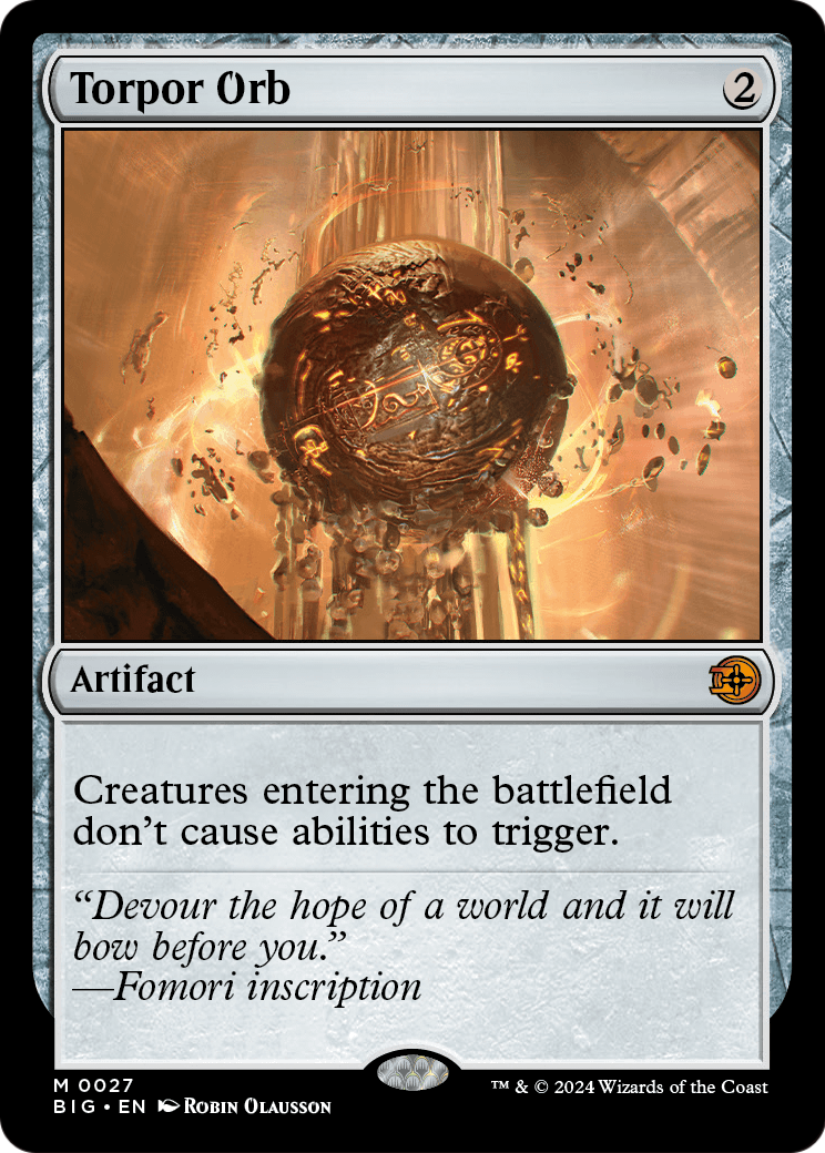 Torpor Orb [Outlaws of Thunder Junction: The Big Score] Foil