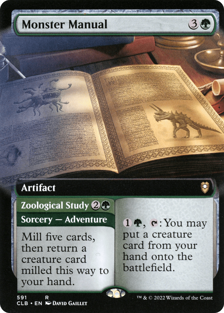 Monster Manual // Zoological Study (Extended Art) [Commander Legends: Battle for Baldur's Gate] Foil