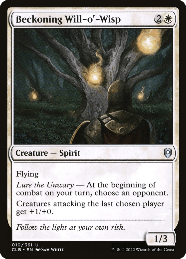 Beckoning Will-o'-Wisp [Commander Legends: Battle for Baldur's Gate] Foil