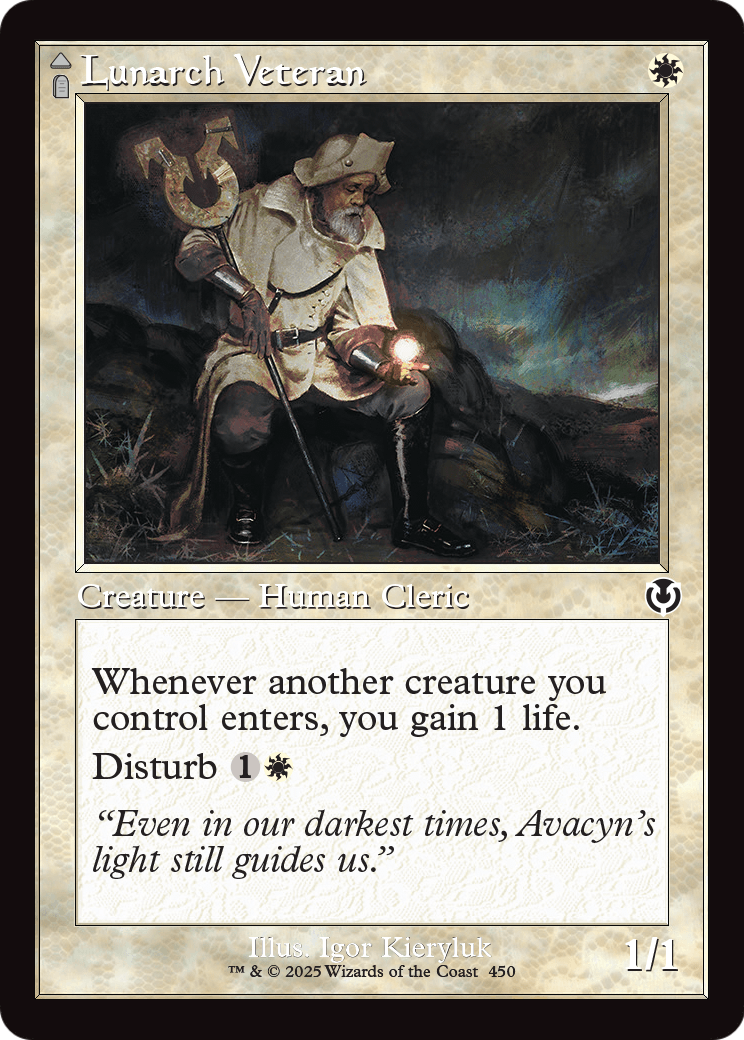 Lunarch Veteran // Luminous Phantom (Retro Frame) (-450) [Innistrad Remastered]  Foil