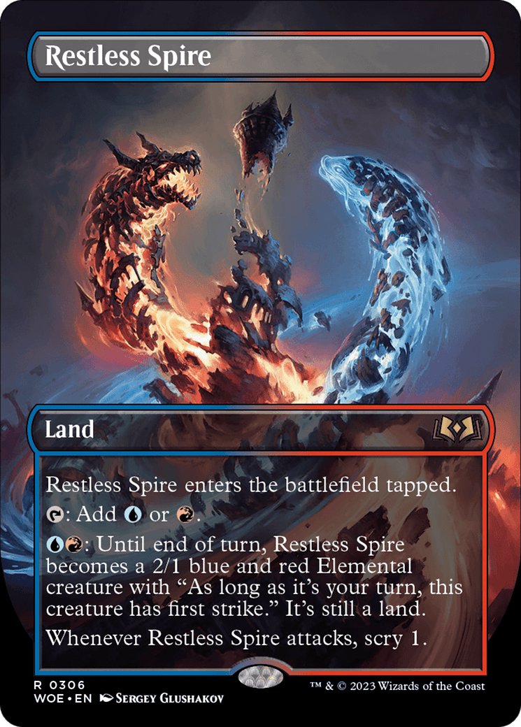 Restless Spire (Borderless) [Wilds of Eldraine] Foil