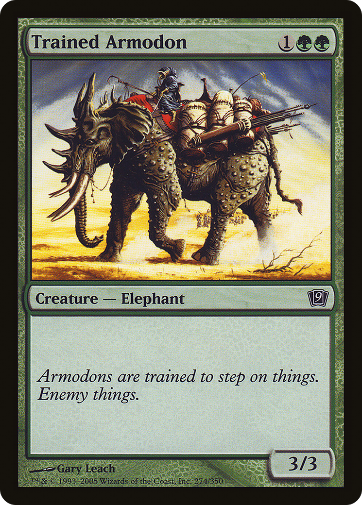 Trained Armodon [Ninth Edition] Foil