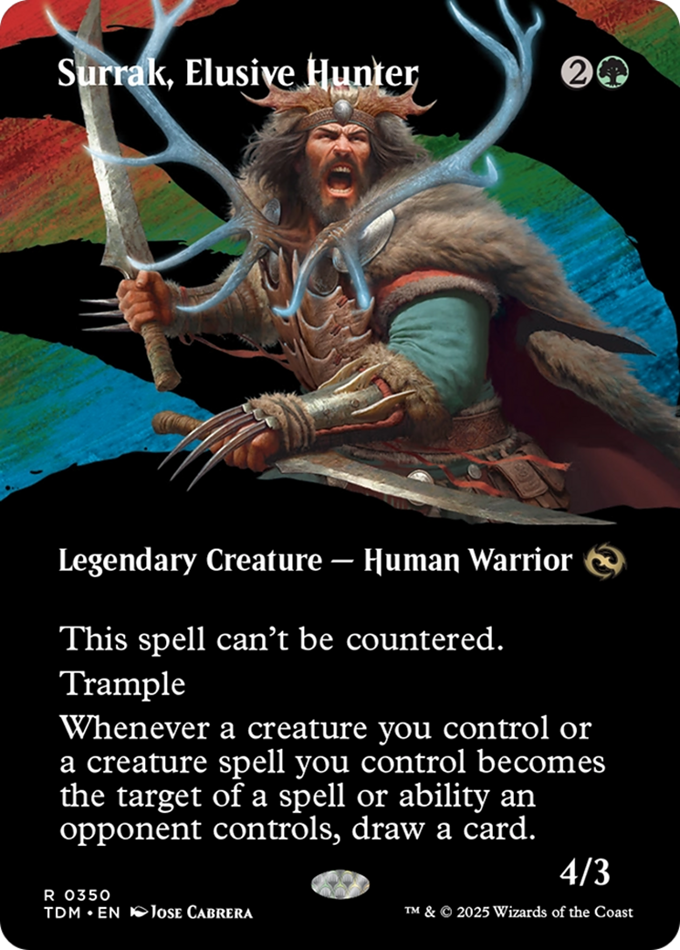 Surrak, Elusive Hunter (Borderless) (350) [Tarkir: Dragonstorm]