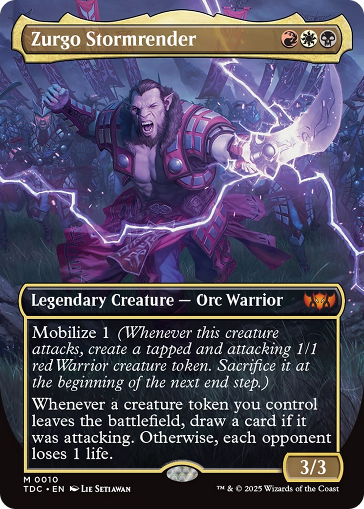 Zurgo Stormrender (Borderless) (010) [Commander: Tarkir: Dragonstorm]