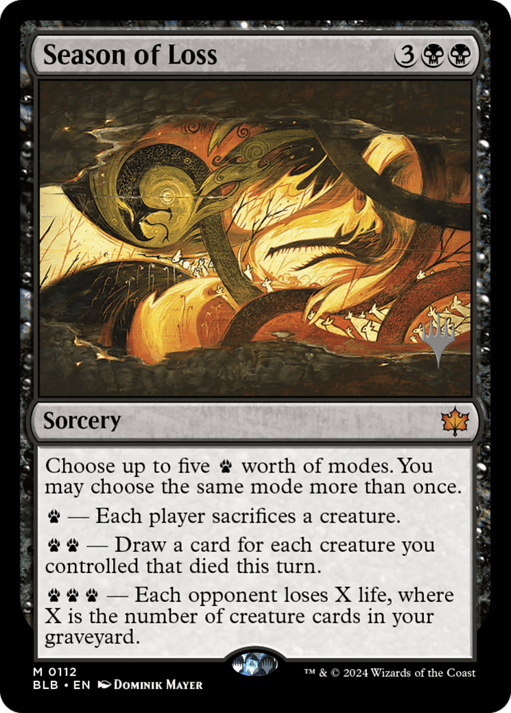 Season of Loss (Promo Pack) [Bloomburrow Promos] Foil
