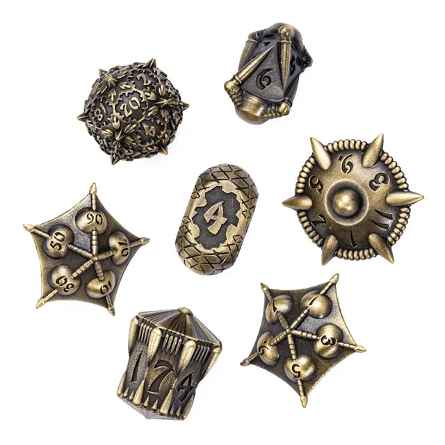 RPG Dice Set | Metal | Ancient Dragon | Bronze