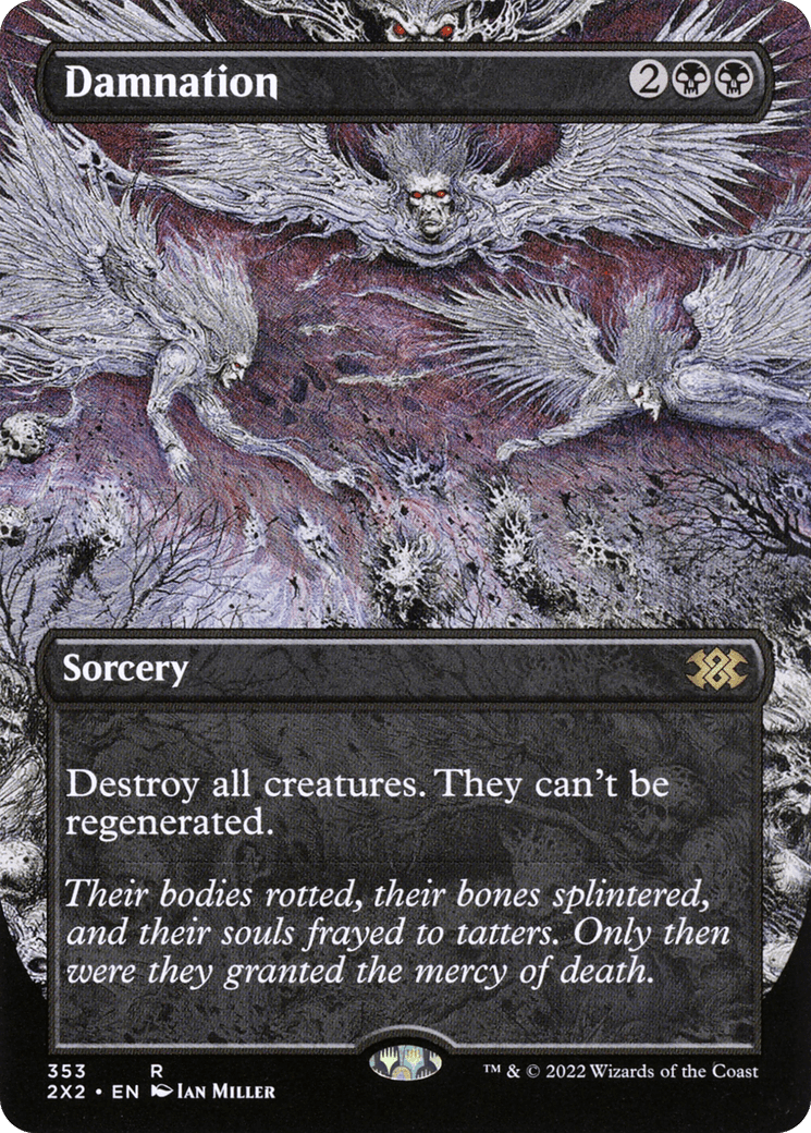 Damnation (Borderless Alternate Art) [Double Masters 2022] Foil