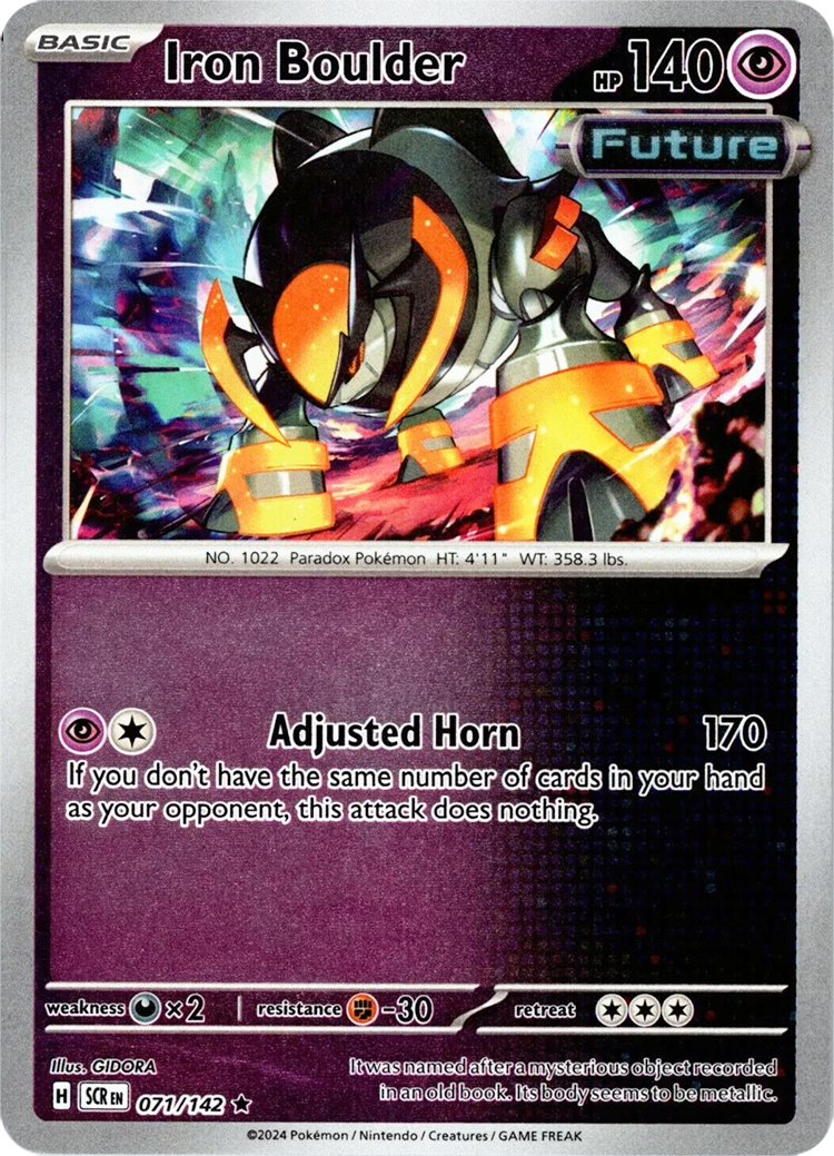 Iron Boulder 071  - Holofoil SV07 Stellar Crown - Rare