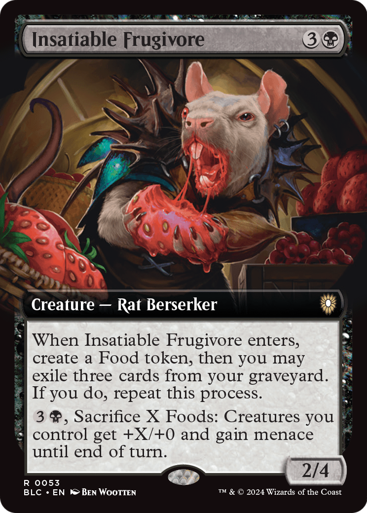 Insatiable Frugivore (Extended Art) [Bloomburrow Commander] Foil