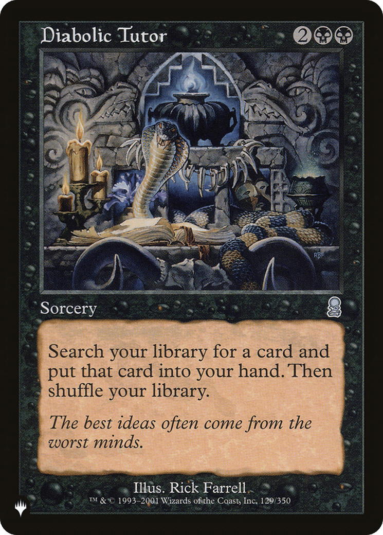 Diabolic Tutor |  (ODY-129) [The List]