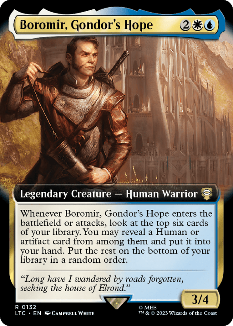 Boromir, Gondor's Hope (Extended Art) [The Lord of the Rings: Tales of Middle-Earth Commander] Foil
