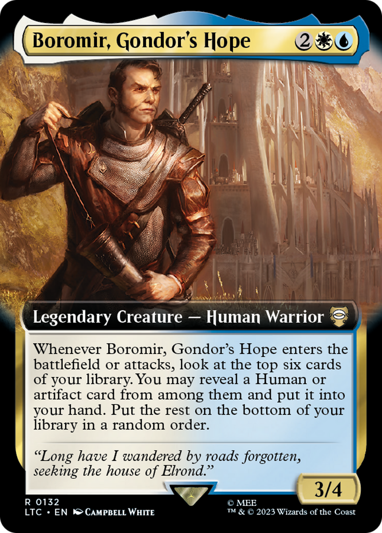 Boromir, Gondor's Hope (132) [Tales of Middle-earth Commander] : (Extended Art) Foil