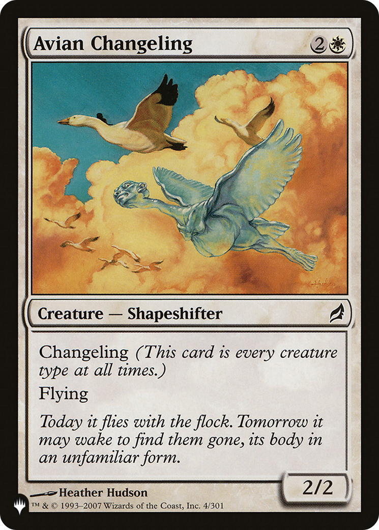Avian Changeling |  (LRW-4) [The List]