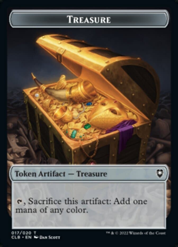 Treasure // Boo Double-Sided Token [Commander Legends: Battle for Baldur's Gate Tokens] Foil