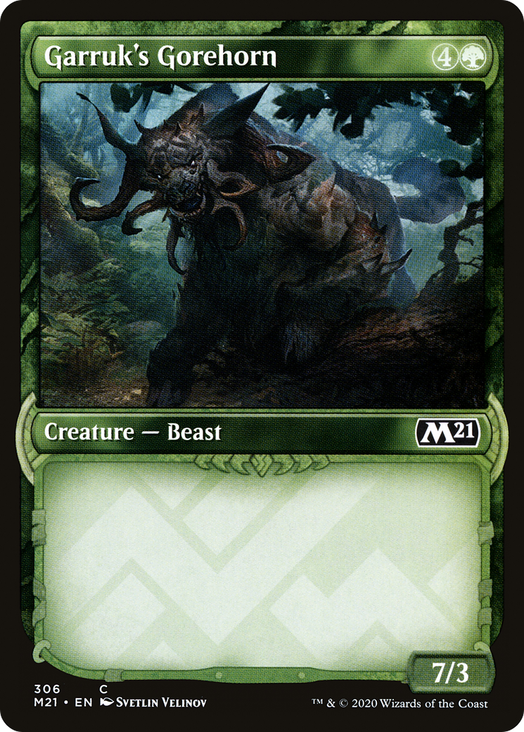 Garruk's Gorehorn (Showcase) [Core Set 2021] Foil